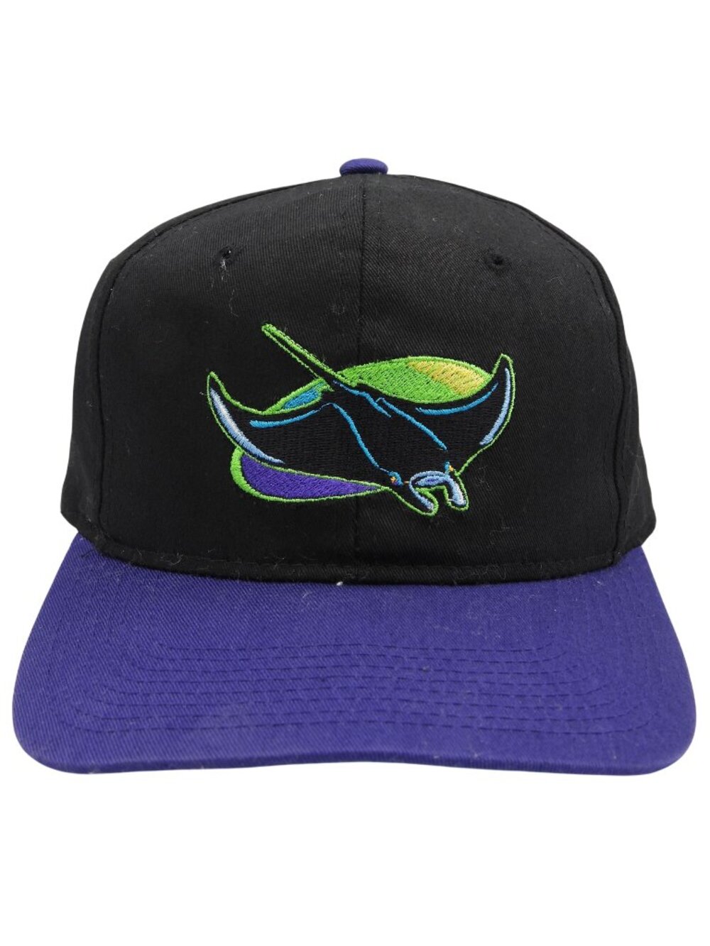 Vintage 90s Tampa Bay Devil Rays New Era KMG Pro Model Snapback Cap Hat